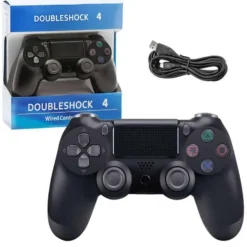 COMANDO DOUBLESHOCK 4 S FIOS PRETO PS4 NOVO 2 1