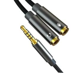 XO CABO DE AUDIO 2 IN 1 JACK 3.5MM %E2%80%93 JACK 3.5MM MICROFONE NB R197 3 1
