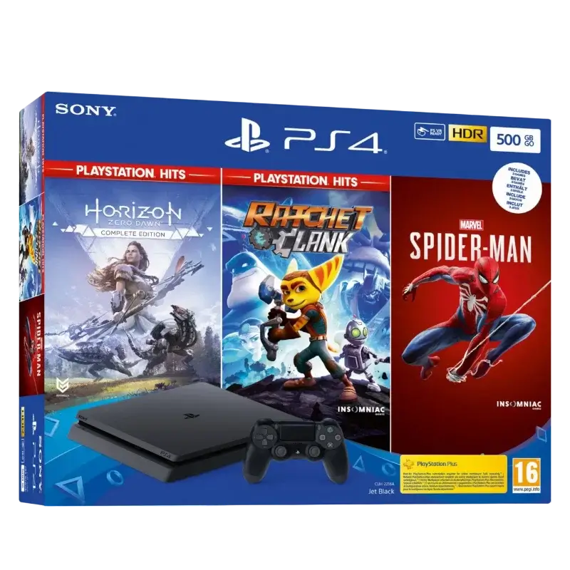 CONSOLA PLAYSTATION 4 SLIM 500GB + 3 JOGOS