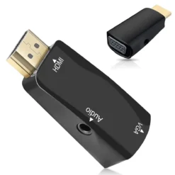 ADAPTADOR HDMI MACHO PARA VGA FEMEA CABO 3.5MM AV AUDIO BRANCO 6 1