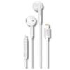 qcharx beat auriculares con cable blanco conexion lightning