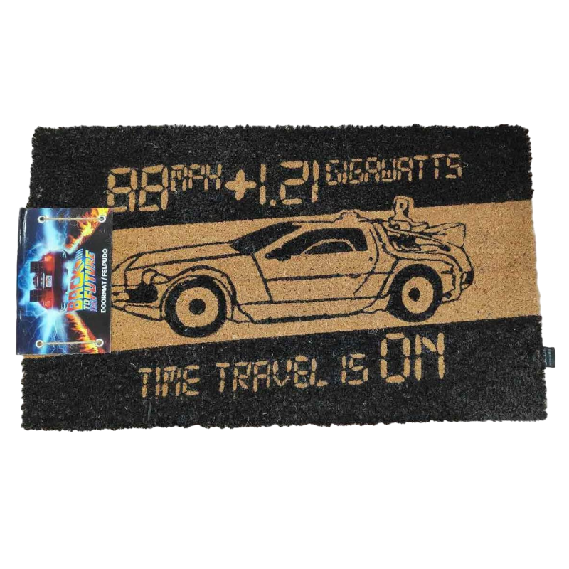 TAPETE DE PORTA BACK TO FUTURE (A VIAGEM DO TEMPO ESTA LIGADA) 60CMX40CM
