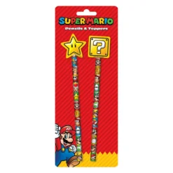 CONJUNTO DE DOIS LAPIS E BORRACHAS SUPER MARIO