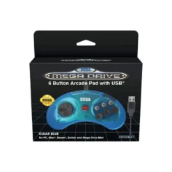 RETRO BIT COMANDO SEGA MEGA DRIVE 6 BOTOES USB BOX