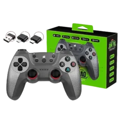 2.4G WIRELESS CONTROLLER GAMEPAD COMPATIVEL PS3 PC ANDROID CINZA FC