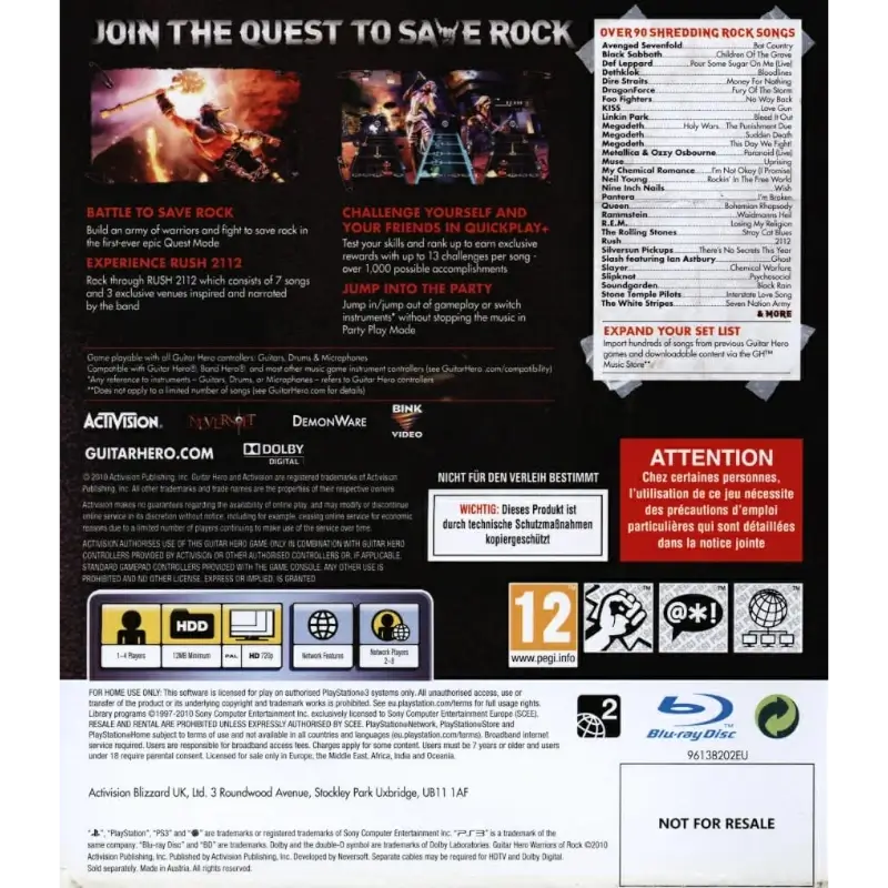 GUITAR HERO WARRIORS OF ROCK PS3 (SEMI-NOVO) - Image 4