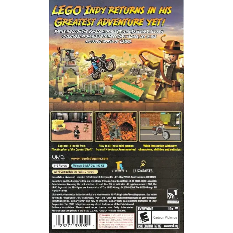 LEGO INDIANA JONES 2 THE ADVENTURE CONTINUES (PSP ESSENTIALS) PSP (SEMI-NOVO) - Image 4