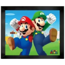 QUADRO LENTICULAR MARIO & LUIGI (25CMX20CM)