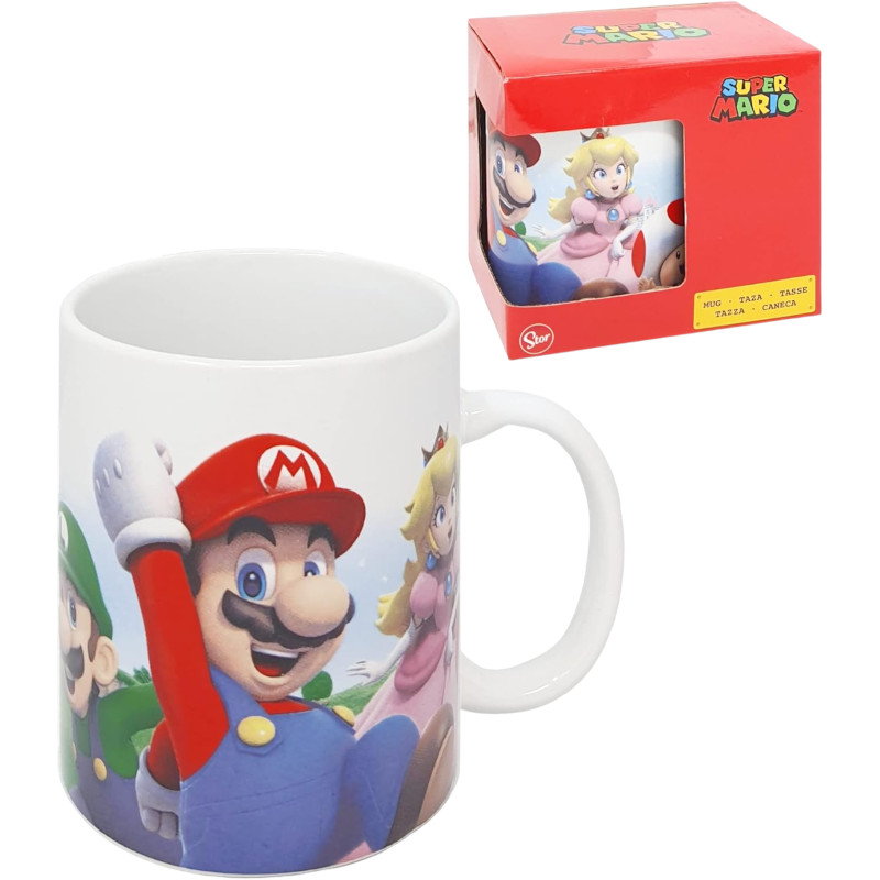 CANECA SUPER MARIO (MARIO E SEUS AMIGOS) BRANCA 325 ML