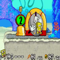 2 GAMES IN 1 SPONGEBOB SQUAREPANT SUPER SPONGE BATTLE FOR BIKINI BOTTOM GBA IG2