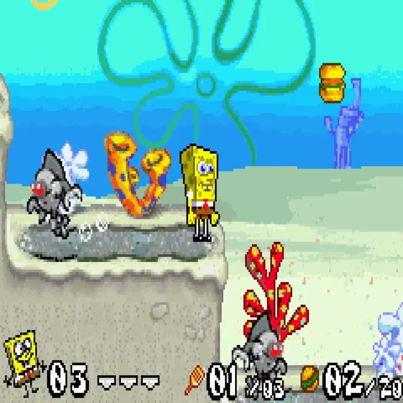 2 GAMES IN 1 SPONGEBOB SQUAREPANTS BATTLE FOR BIKINI BOTTOM + THE FAIRLY ODDPARENTS! BREAKIN' DA RULES GBA - Image 2