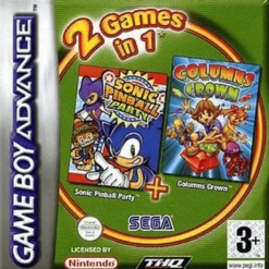2 GAMES IN 1 SONIC PINBALL PARTY + COLUMNS CROWN