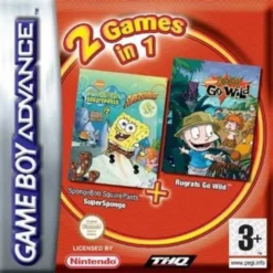 2 GAMES IN 1 RUGRATS GO WILD + SUPERSPONGE