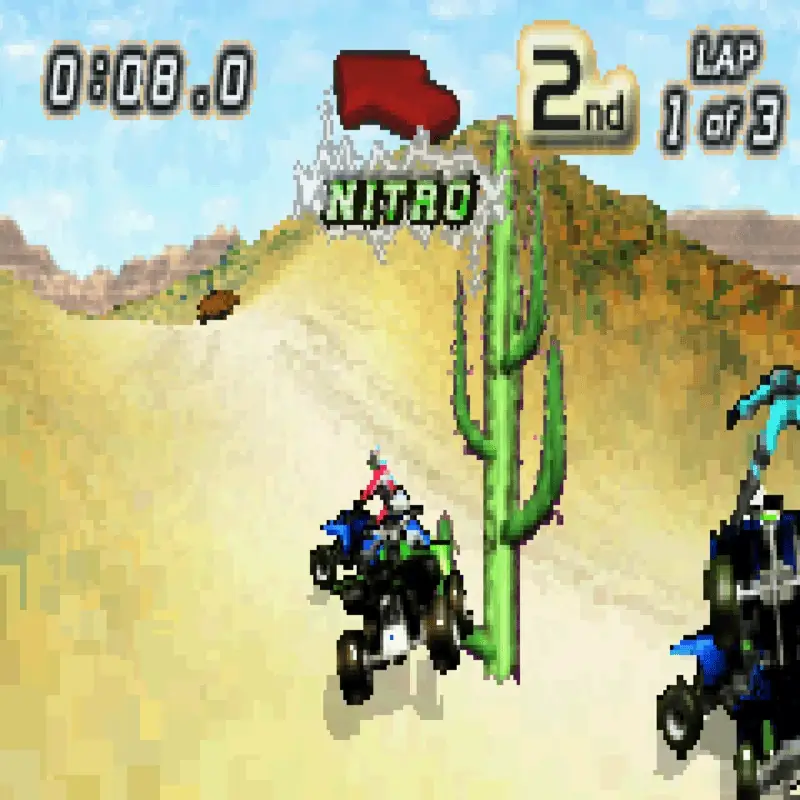 2 GAMES IN 1 QUAD DESERT FURY + MONSTER TRUCKS GBA - Image 3