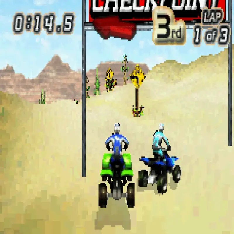 2 GAMES IN 1 QUAD DESERT FURY + MONSTER TRUCKS GBA - Image 2