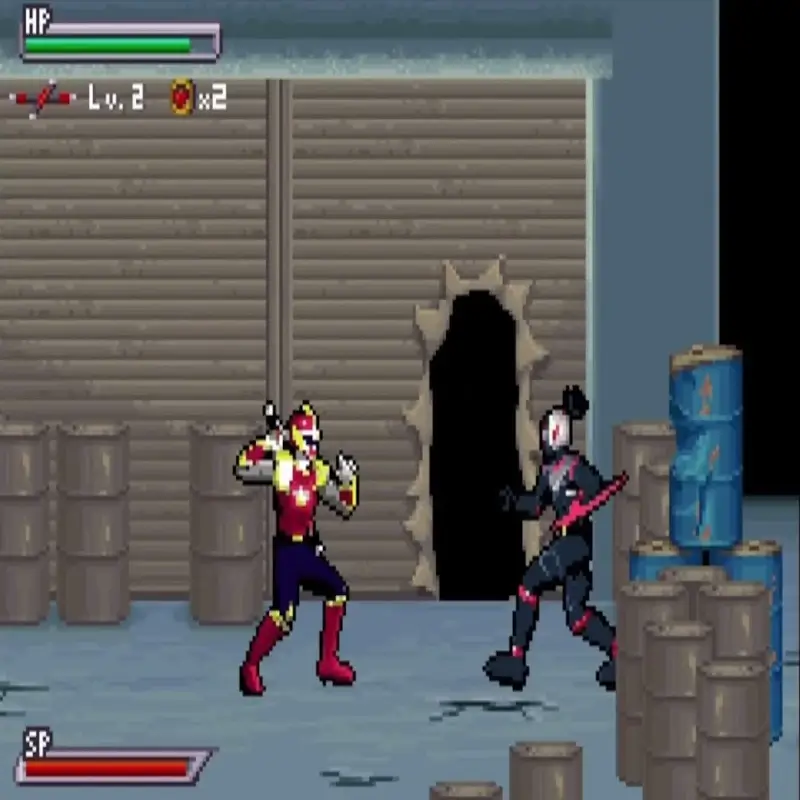 2 GAMES IN 1 POWER RANGERS TIME FORCE + POWER RANGERS NINJA STORM GBA - Image 3