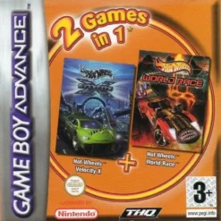 2 GAMES IN 1 HOT WHEELS VELOCITY X + HOT WHEELS WORLD RACE