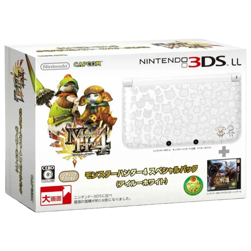 CONSOLA NINTENDO 3DS XL MONSTER HUNTER 4 FELYNE WHITE