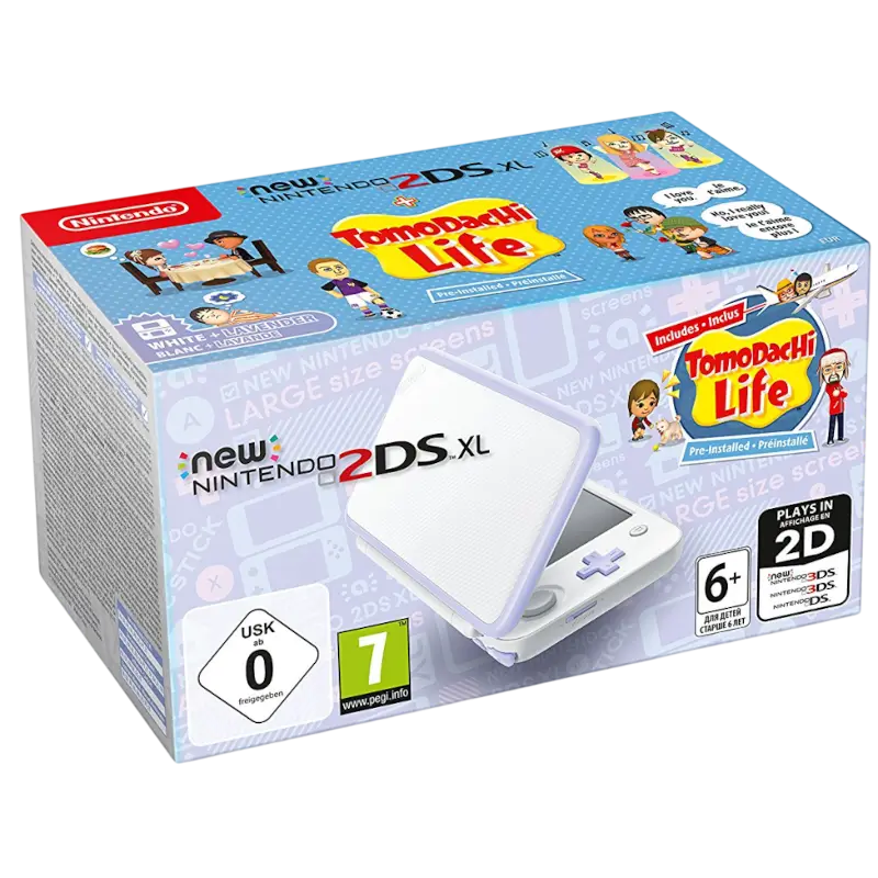 NEW NINTENDO 2DS XL (BRANCO/LAVANDA) + TOMODACHI LIFE