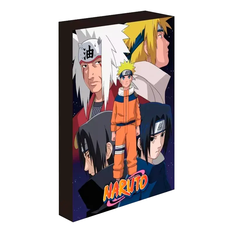 QUADRO ILUMINADO NARUTO (SASUKE & CO.) 30CMX40CM