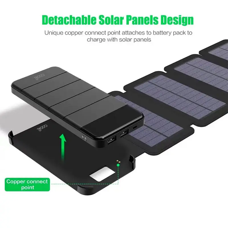 COOL POWERBANK 10.000 mAH + 4 PAINÉIS SOLARES 8