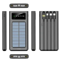 COOL POWERBANK COM 4 CABOS PAINEL SOLAR 2