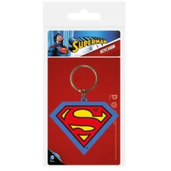 PORTA-CHAVES DE BORRACHA SUPER HOMEM (ESCUDO)