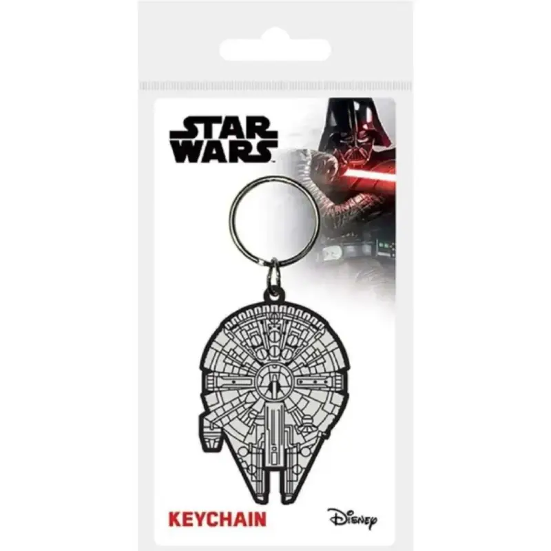 PORTA-CHAVES DE BORRACHA STAR WARS MILLENIUM FALCON