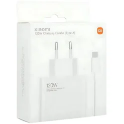 XIAOMI CARREGADOR 120W HYPERCHARGER COMBO TYPE-A (BRANCO)