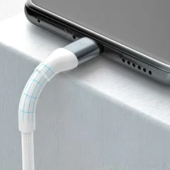 3MK HYPER CABLE N SERIES USB A PARA LIGHTNING 12W 2MTS BRANCO 4