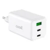 COOL CARREGADOR UNIVERSAL ULTRA FAST PD PORT X3 (2X TYPE-C + 1X USB) 100W GAN BRANCO