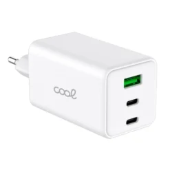 COOL CARREGADOR UNIVERSAL ULTRA FAST PD PORT X3 (2X TYPE-C + 1X USB) 100W GAN BRANCO