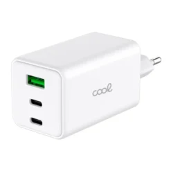 COOL CARREGADOR UNIVERSAL ULTRA FAST PD PORT X3 (2X TYPE-C + 1X USB) 100W GAN BRANCO 4