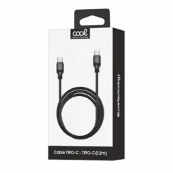 COOL CABO USB UNIVERSAL TYPE-C A TYPE-C 3 AMP (1 METRO) PRETO 2