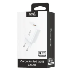COOL CARREGADOR ADAPTADOR 1X USB UNIVERSAL 2.4 AMP BRANCO 1