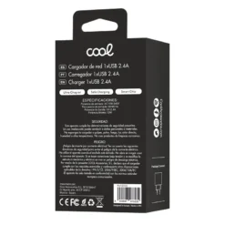 COOL CARREGADOR ADAPTADOR 1X USB UNIVERSAL 2.4 AMP BRANCO 2