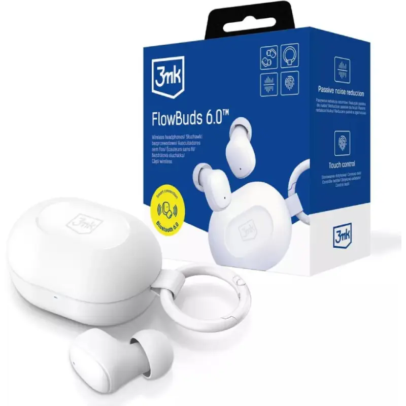 3MK AURICULARES FLOWBUDS 6.0 (BRANCOS)