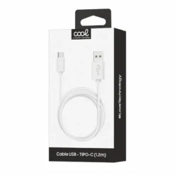 COOL CABO USB UNIVERSAL TYPE C 2.4 AMP 1.2 METROS BRANCO 1
