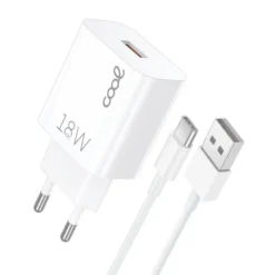 COOL CARREGADOR UNIVERSAL CONECTOR TYPE-C 3AMP CARGA RÁPIDA KIT 2 EM 1 BRANCO