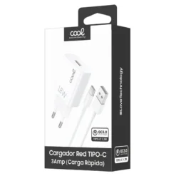COOL CARREGADOR UNIVERSAL CONECTOR TYPE-C 3AMP CARGA RÁPIDA KIT 2 EM 1 BRANCO 1
