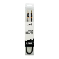 COOL CABO JACK 3.5 MM AUDIO-AUDIO NYLON PRETO ( 1 METRO) 2