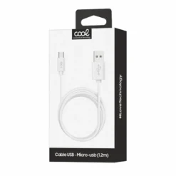 COOL CABO USB UNIVERSAL (MICRO-USB) 2.4A 1.2 METROS BRANCO 1