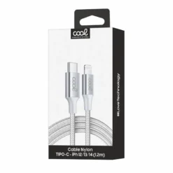 COOL CABO NYLON TYPE-C PARA LIGHTNING 1.2 METROS 3