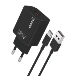 COOL CARREGADOR USB PARA TYPE-C 3A KIT 2 EM 1 PRETO