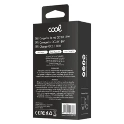 COOL CARREGADOR USB PARA TYPE-C 3A KIT 2 EM 1 PRETO 6