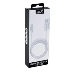 COOL CABO USB PARA LIGHTNING 3 METROS BRANCO 1