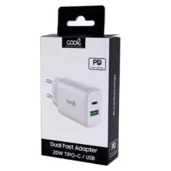 COOL CARREGADOR PD DUAL TYPE-C USB 20W BRANCO 8
