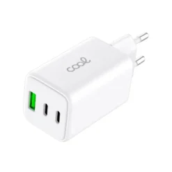 COOL CARREGADOR PD X3 (2X TYPE-C + 1X USB) 65W GAN BRANCO 3