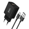 COOL CARREGADOR MICRO-USB 2.4A KIT 2 EM 1 PRETO