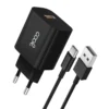 COOL CARREGADOR TYPE-C 2.4A KIT 2 EM 1 PRETO